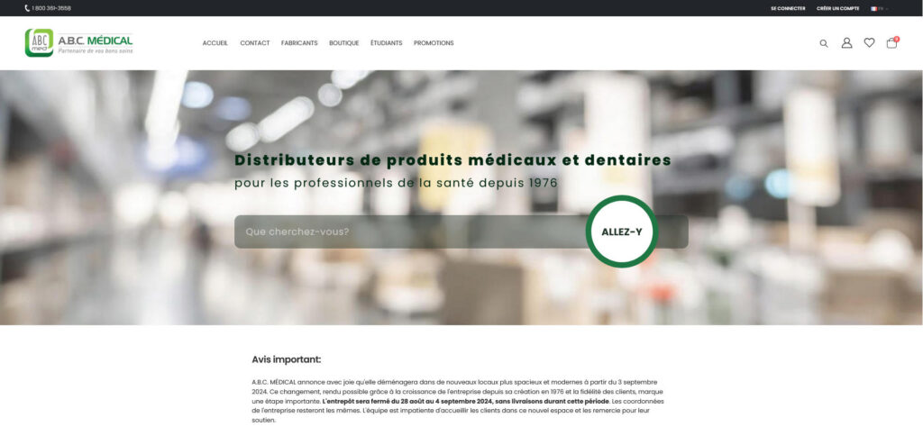 capture du site abc-medical.com